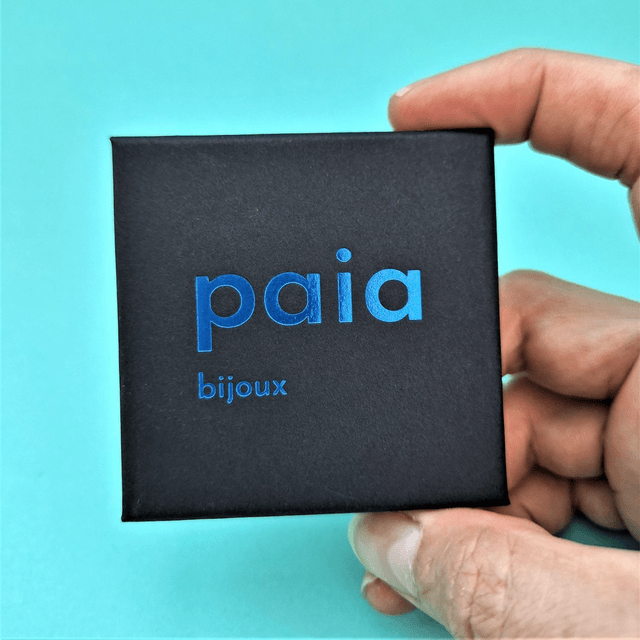 Île Turquoise poudré - collier en argent et verre marin